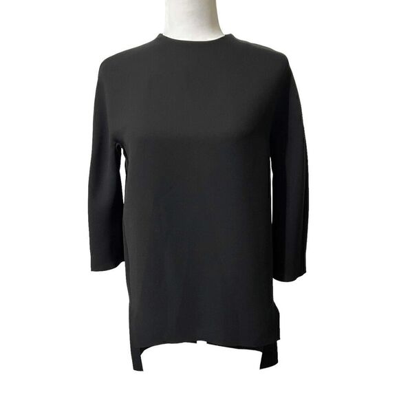 COS** Small Black Tunic Blouse 3/4 sleeve hi low Size 4 Women’s - Picture 12 of 12